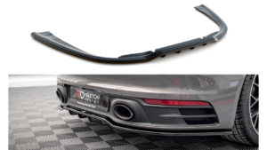 Splitter Porsche 911 Carrera 4S 992 Rear Central with Diffuser Gloss Black
