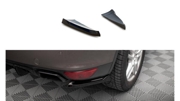 Splitter Porsche Cayenne II Rear Side Gloss Black