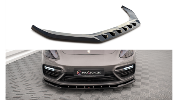 Splitter Porsche Panamera Turbo S E-Hybrid Front v.1 Gloss Black