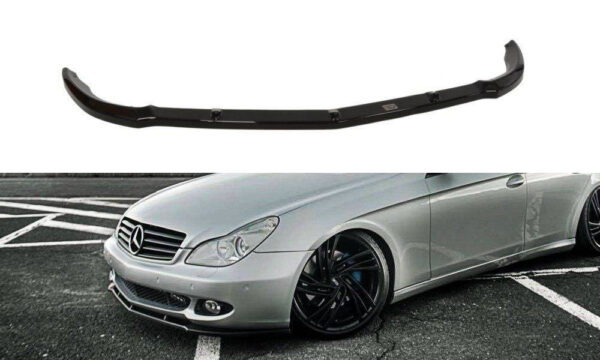 Front Splitter Mercedes-Benz CLS C219 Standard Bumper - Gloss Black