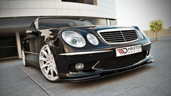 Front Splitter Mercedes-Benz E-Class W211 AMG Pre-Facelift - Gloss Black