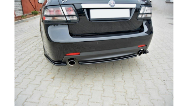 Splitter Saab 9-3 Aero II Facelift Rear Central Gloss Black