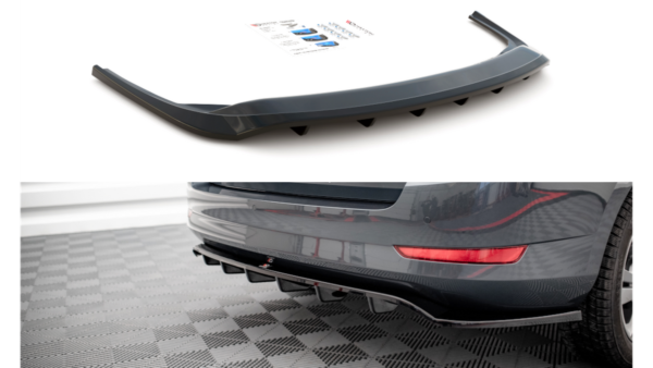 Splitter Skoda Fabia III Facelift Combi Rear Central with Diffuser Gloss Black