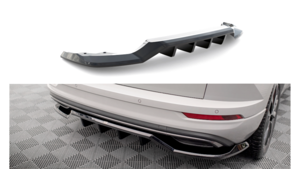 Splitter Skoda Karoq I Facelift Sportline Rear Central with Diffuser Gloss Black