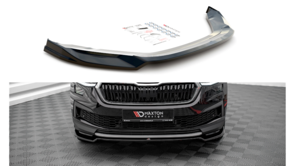 Splitter Skoda Kodiaq I Facelift Front v.2 Gloss Black