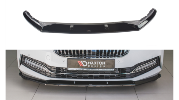 Splitter Skoda Superb III Facelift Front v.2 Gloss Black