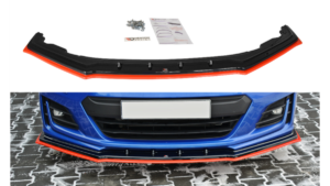 Splitter Subaru BRZ Facelift Front v.4 Gloss Black + Red