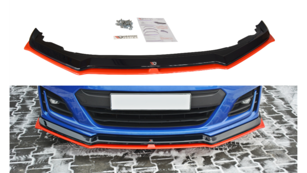 Splitter Subaru BRZ Facelift Front v.5 Gloss Black + Red