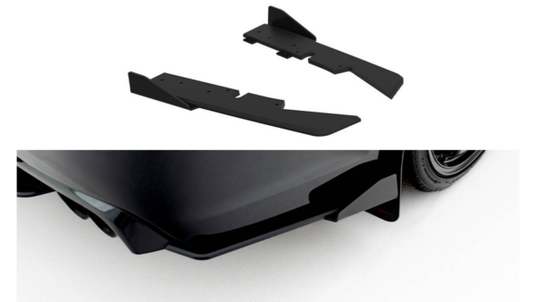 Splitter Subaru Impreza WRX STI Mk3 Facelift Rear Side Street Pro Black-Red + Gloss Flaps