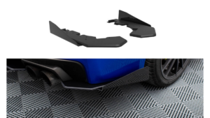 Splitter Subaru WRX STI Rear Side Street Pro Black-Red + Gloss Flaps