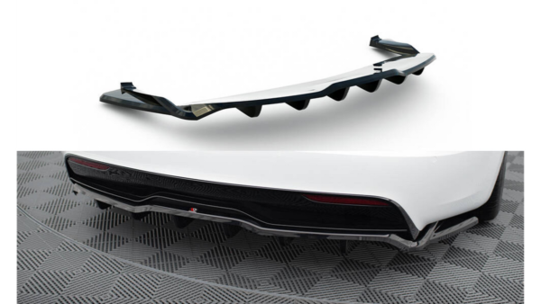 Splitter Tesla Model S Plaid I Facelift Rear Central with Diffuser v.2