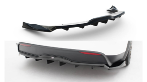 Splitter Tesla Model X Mk1 Facelift Rear Central with Diffuser v.2