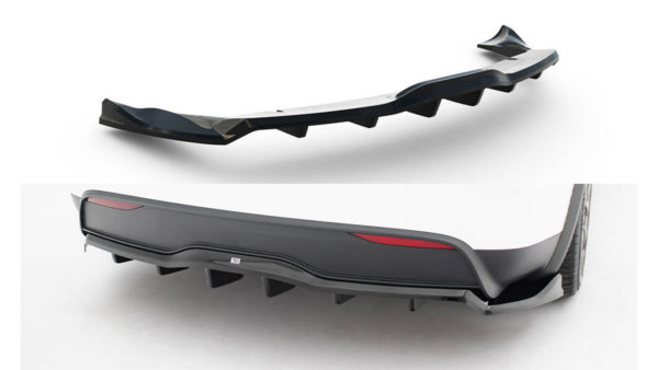 Splitter Tesla Model X Mk1 Facelift Rear Central with Diffuser v.2