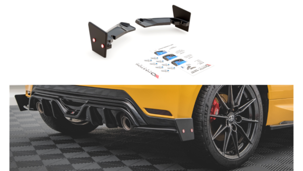 Splitter Toyota GR Yaris IV Rear Side + Flaps v.4 Gloss Black
