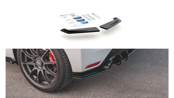 Splitter Toyota GR Yaris IV Rear Side Racing Durability Black-Red