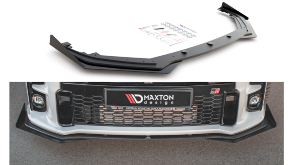 Splitter Toyota GR Yaris IV Front Racing Durability + Flaps Black-Red