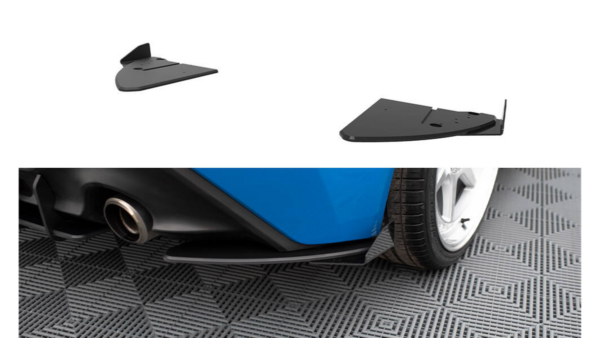 Splitter Toyota GR86 Rear Side Street Pro v.1 Black + Gloss Flaps