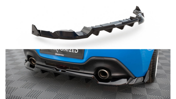 Splitter Toyota GR86 Rear Central with Diffuser v.1 + Flaps