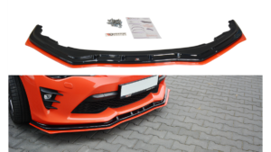 Splitter Toyota GT86 Facelift Front v.4 Gloss Black + Red