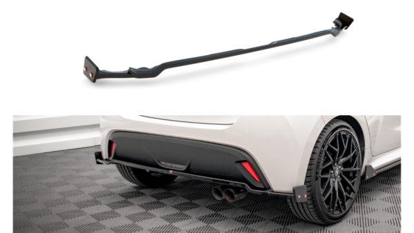 Splitter Toyota Yaris IV Rear Central v.1 + Flaps Gloss Black