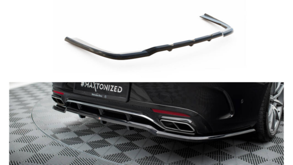 Central Rear Splitter (with vertical bars) Mercedes-Benz S Coupe AMG-Line C217 Facelift