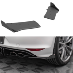 Splitter Volkswagen Golf 7 R Rear Side Street Pro Black + Gloss Flaps
