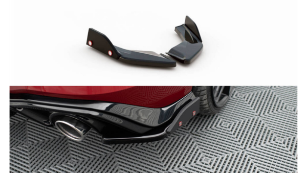 Splitter Volkswagen Golf 8 GTI GTE Rear Side v.2 + Flaps Gloss Black
