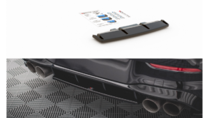 Splitter Volkswagen Golf 8 R Rear Central Gloss Black