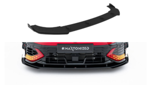 Splitter Volkswagen Golf GTI Clubsport Mk8 Facelift Front Street Pro Black-Red + Gloss Flaps