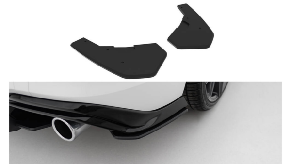 Splitter Volkswagen Golf GTI Mk8 Rear Side Street Pro Black-Red v.2