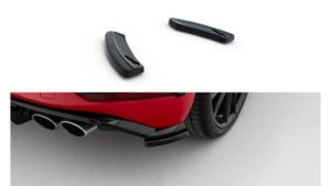 Splitter Volkswagen Golf R R-Line Mk7 Rear Side Facelift Red