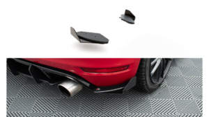 Splitter Volkswagen Golf VI GTI Rear Side Racing Durability Black-Red + Gloss Flaps