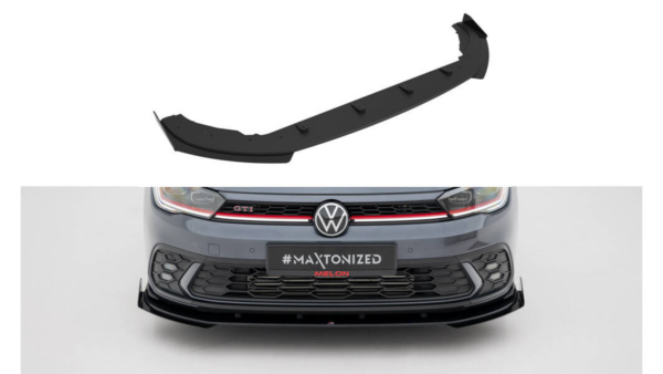 Splitter Volkswagen Polo GTI Mk6 Facelift Front Street Pro Black-Red + Gloss Flaps