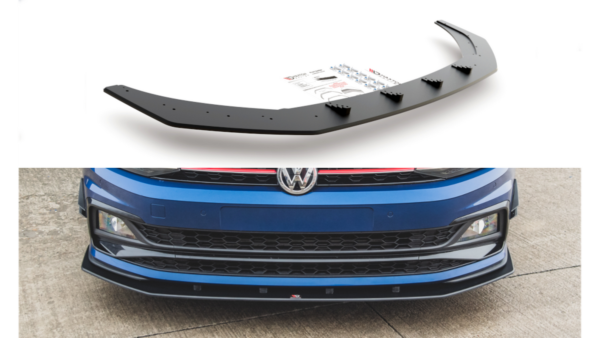 Splitter Volkswagen Polo VI GTI Front Racing Durability Black-Red