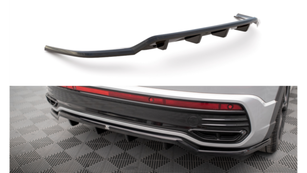 Splitter Volkswagen Taigo R-Line Rear Central with Diffuser Gloss Black