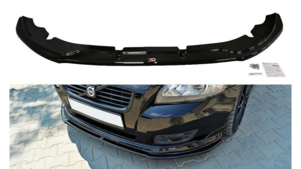 Splitter Volvo V50F R-Design Front v.1 Gloss Black