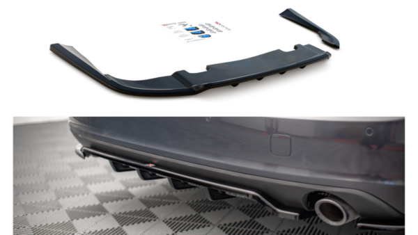 Splitter Volvo V90 II Rear Central with Diffuser v.1 Gloss Black