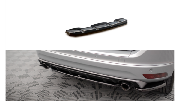 Splitter Volvo XC60 R-Design I Facelift Rear Central Gloss Black