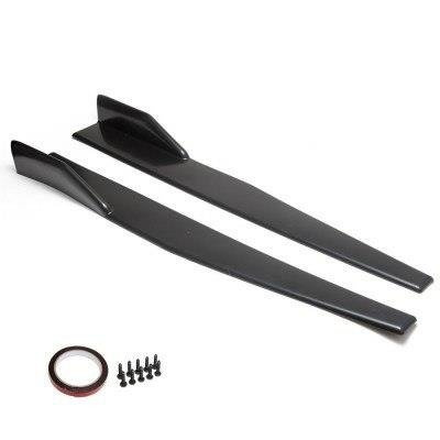 Universal Black Side Skirt Rocker Splitters Winglet Wings Canard Diffuser Type 1