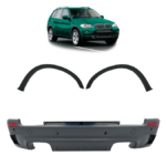 Bumper BMW X5 E70 with wheel arches Rear