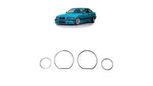 Spidomeetri rõngad kroom sobib BMW 3 (E36) Coupe Touring Compact Convertible Sedan 1990-1999