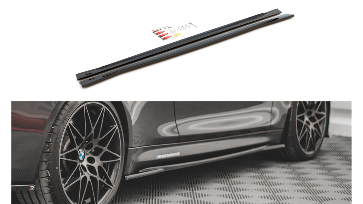 BMW 4 F82 M-Pack küljelaiendid v.2 Läikiv must