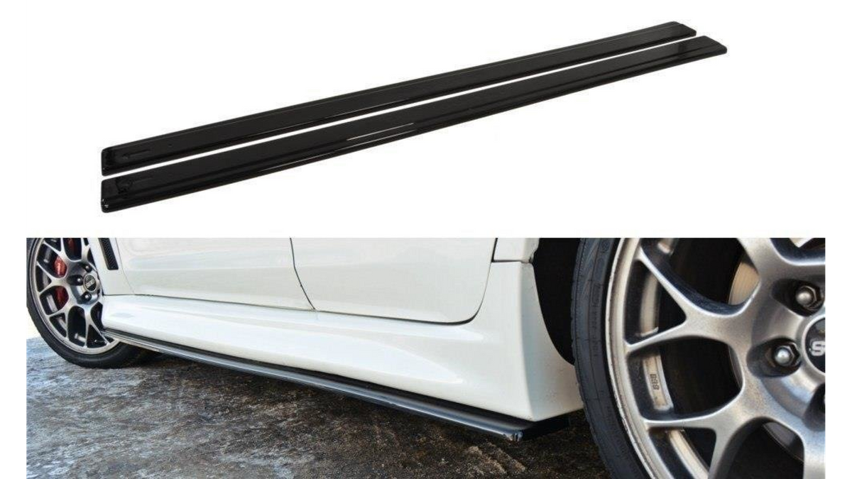 Mitsubishi Lancer Evo X küljelaiendid Läikiv must