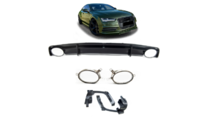 Difuusor Audi A7 C7 Facelift tagumine koos torudega