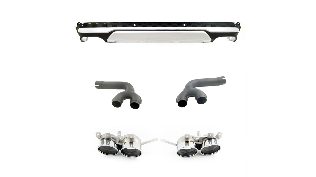 Difuusor Audi Q7 4M Facelift tagumine koos torudega
