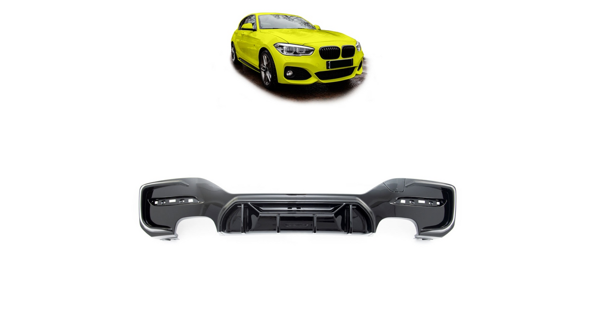 Difuusor BMW 1 F20 F21 Facelift tagumine läikiv must