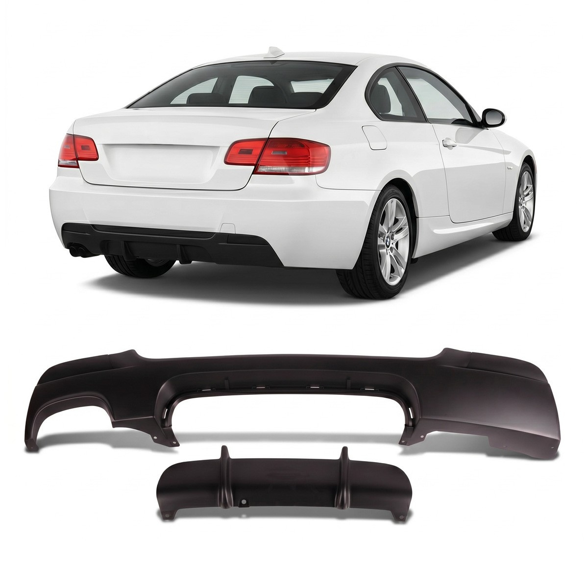 Difuusor BMW 3 E92 E93 tagumine matt must