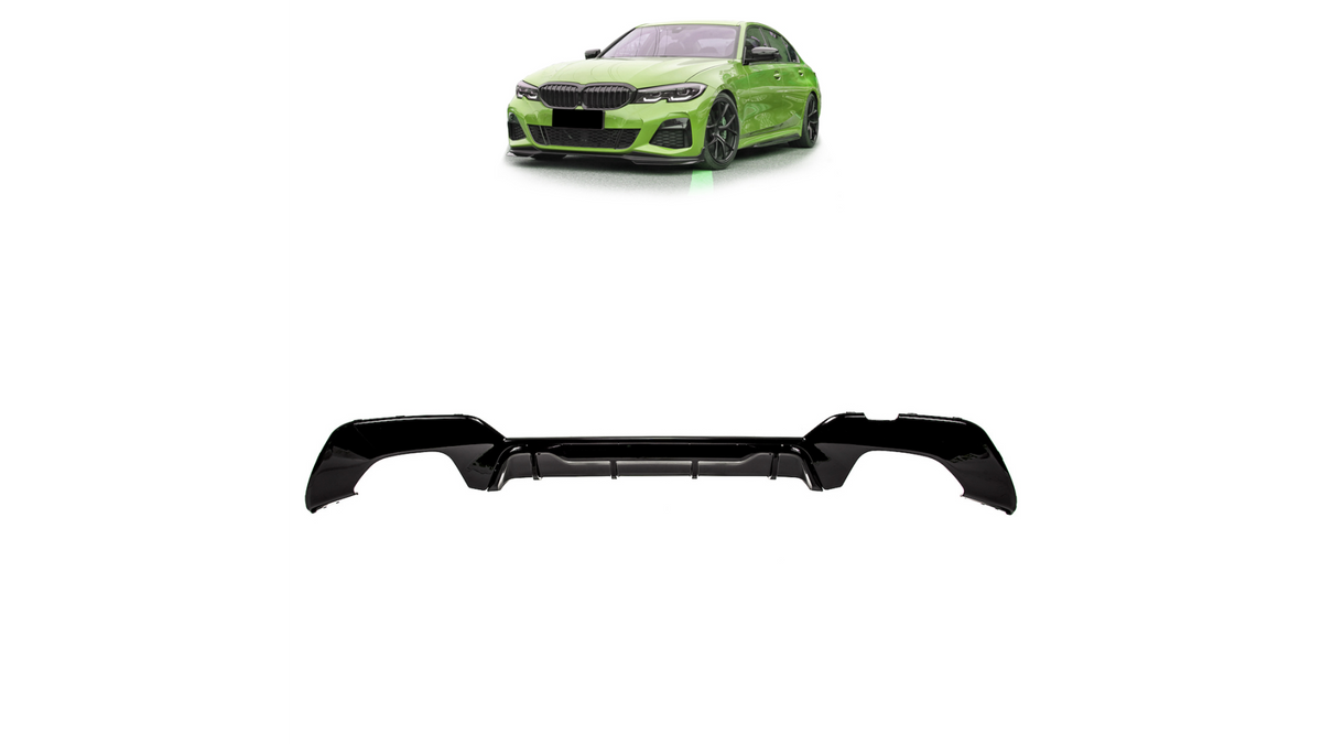Difuusor BMW 3 G20 G21 tagumine läikiv must