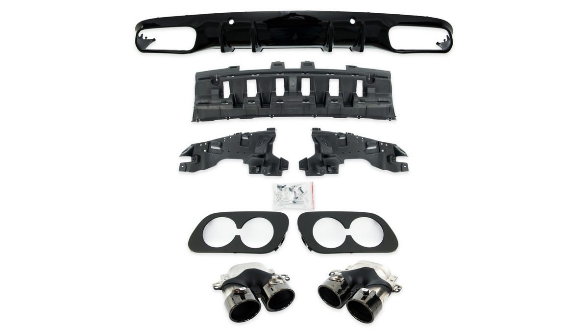 Difuusor Mercedes-Benz C C205 A205 Cabrio tagumine koos must Pipes