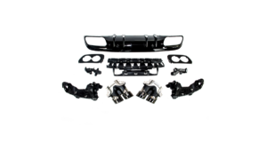 Difuusor Mercedes-Benz C W205 S205 tagumine koos torudega must